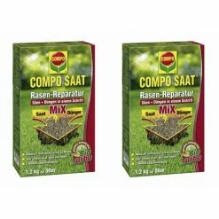 COMPO SAAT® Rasen-Reparatur Mix 1,2 Kg 2er Set Für 100 M²