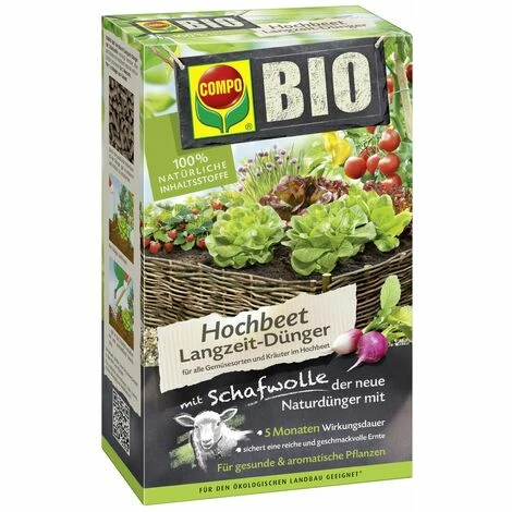 COMPO BIO Hochbeetdünger mit Schafwolle 750 g COMPO BIO Hochbeetdünger Mit Schafwolle 750 G -COMPO Shop 11094981 1