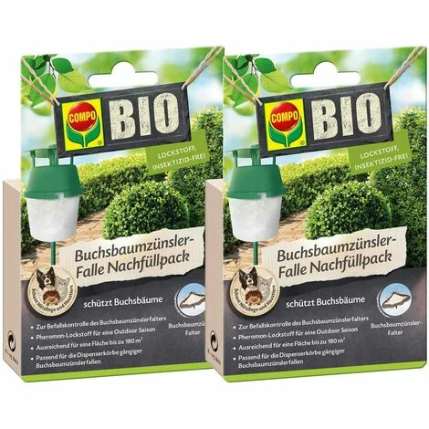 2x COMPO Bio Buchsbaumzünslerfalle Nachfüller 3er, Insektizidfrei, für 180m² 2x COMPO Bio Buchsbaumzünslerfalle Nachfüller 3er, Insektizidfrei, Für 180m² -COMPO Shop 25811433 1