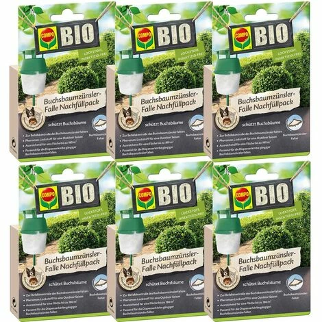 6x COMPO Bio Buchsbaumzünslerfalle Nachfüller 3er, Insektizidfrei, für 180m² 6x COMPO Bio Buchsbaumzünslerfalle Nachfüller 3er, Insektizidfrei, Für 180m² -COMPO Shop 25811482 1
