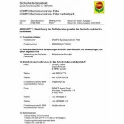 6x COMPO Bio Buchsbaumzünslerfalle Nachfüller 3er, Insektizidfrei, Für 180m² 5 6x COMPO Bio Buchsbaumzünslerfalle Nachfüller 3er, Insektizidfrei, Für 180m² -COMPO Shop 25811482 4