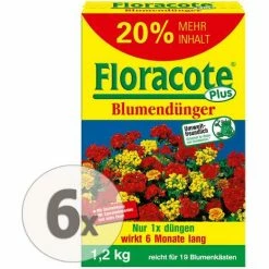 6x COMPO Floracote Plus Blumendünger 1,2 Kg, Geeignet Für Alle Pflanzen