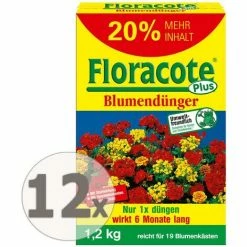 12x COMPO Floracote Plus Blumendünger 1,2 Kg, Geeignet Für Alle Pflanzen