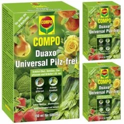 COMPO Duaxo Universal Pilz Frei Fungizid Echten Mehltau Rost Schorf 3 X 150 Ml