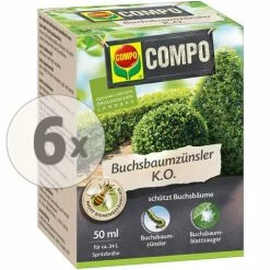 6 X 50ml COMPO Buchsbaumzünsler K.O. Zünsler-Frei Blattsauger