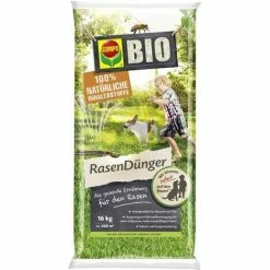 COMPO BIO Rasendünger 16 Kg Für Ca. 400 M²