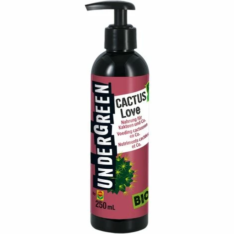 Undergreen by Compo Cactus Love, Nahrung für alle Kakteen und Sukkulenten, Bio-Flüssigdünger, 250 ml Undergreen By Compo Cactus Love, Nahrung Für Alle Kakteen Und Sukkulenten, Bio-Flüssigdünger, 250 Ml -COMPO Shop 52233661 1