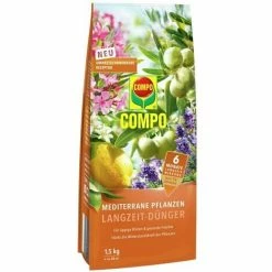 COMPO Mediterrane Pflanzen Langzeit-Dünger - 1,5 Kg Für Ca. 50 M²
