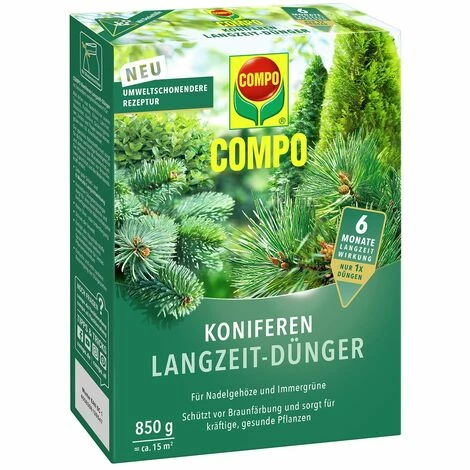 COMPO Koniferen Langzeit-Dünger - 850 g für ca. 15 m² COMPO Koniferen Langzeit-Dünger - 850 G Für Ca. 15 M² -COMPO Shop 52499235 1