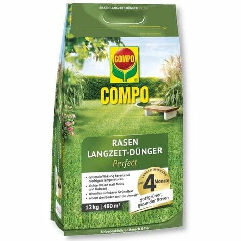 COMPO Rasen Langzeitdünger Perfect 12 kg Rasendünger Langzeitrasendünger COMPO Rasen Langzeitdünger Perfect 12 Kg Rasendünger Langzeitrasendünger -COMPO Shop 52530587 1