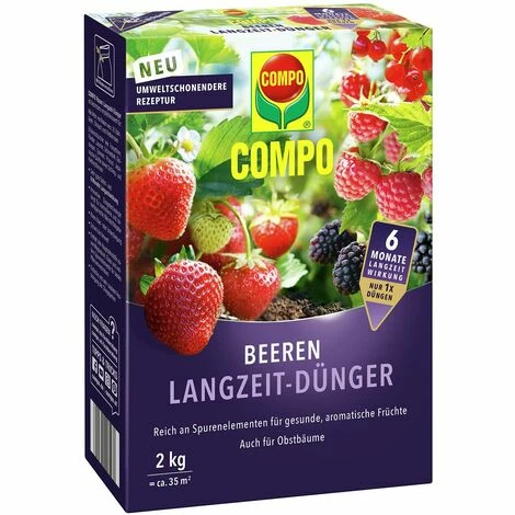 COMPO Beeren Langzeit-Dünger - 2 kg für ca. 35 m² COMPO Beeren Langzeit-Dünger - 2 Kg Für Ca. 35 M² -COMPO Shop 53108600 1