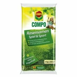 Rasensamen Spiel Und Sport 4kg Grünfärbung Gegen Vogelfraß Compo